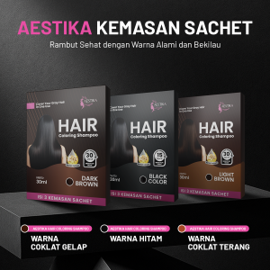 Aestika Hair Coloring Shampoo — varian kemasan sachet